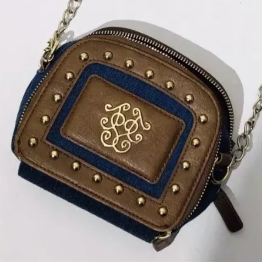 Jessica Simpson Denim Gold Heart Purse